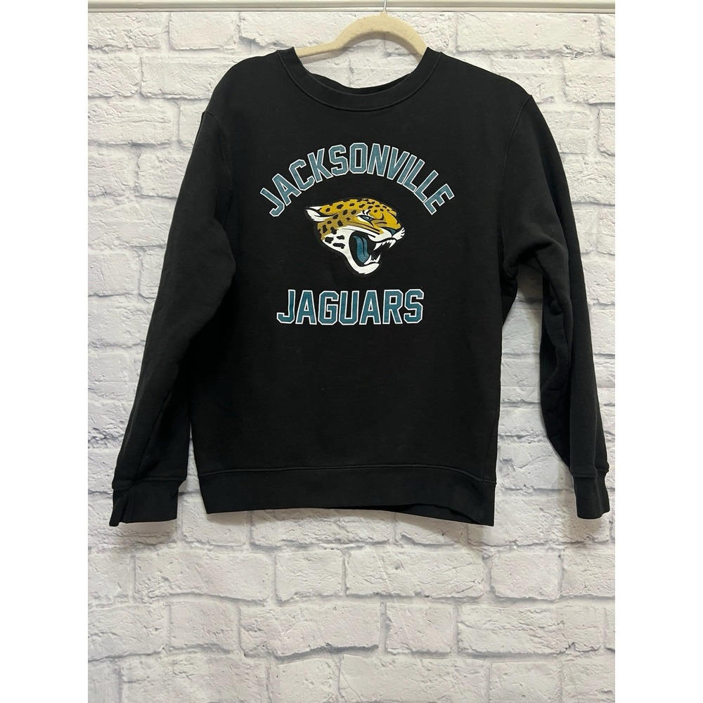 NFL Jacksonville Jaguars Team Apparel Black Pullover Sweatshirt Size M Gameday